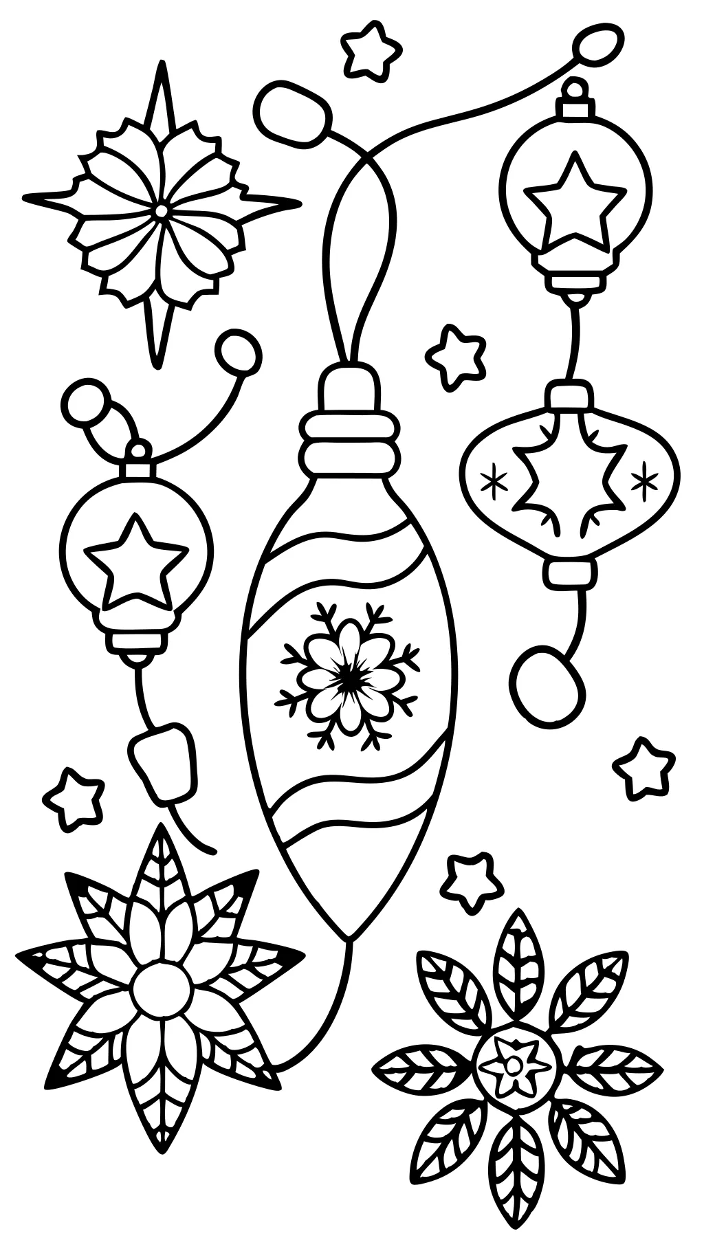 christmas light coloring page